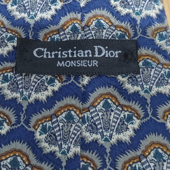 Vintage Christian Dior Monsieur Tie Men's 100% Silk USA - Picture 3 of 5